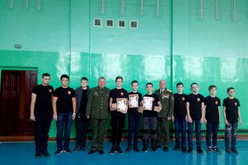 Соревнования по стрельбе из пневматической винтовки с учащимися патриотических классов СШ г. Пинска